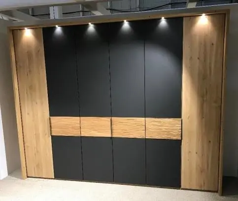 Wiemann  Drehtürenschrank Cadiz mit Passepartout mit BeleuchtungEiche Bianco NB B/H/T 300 x 216 x 58cm