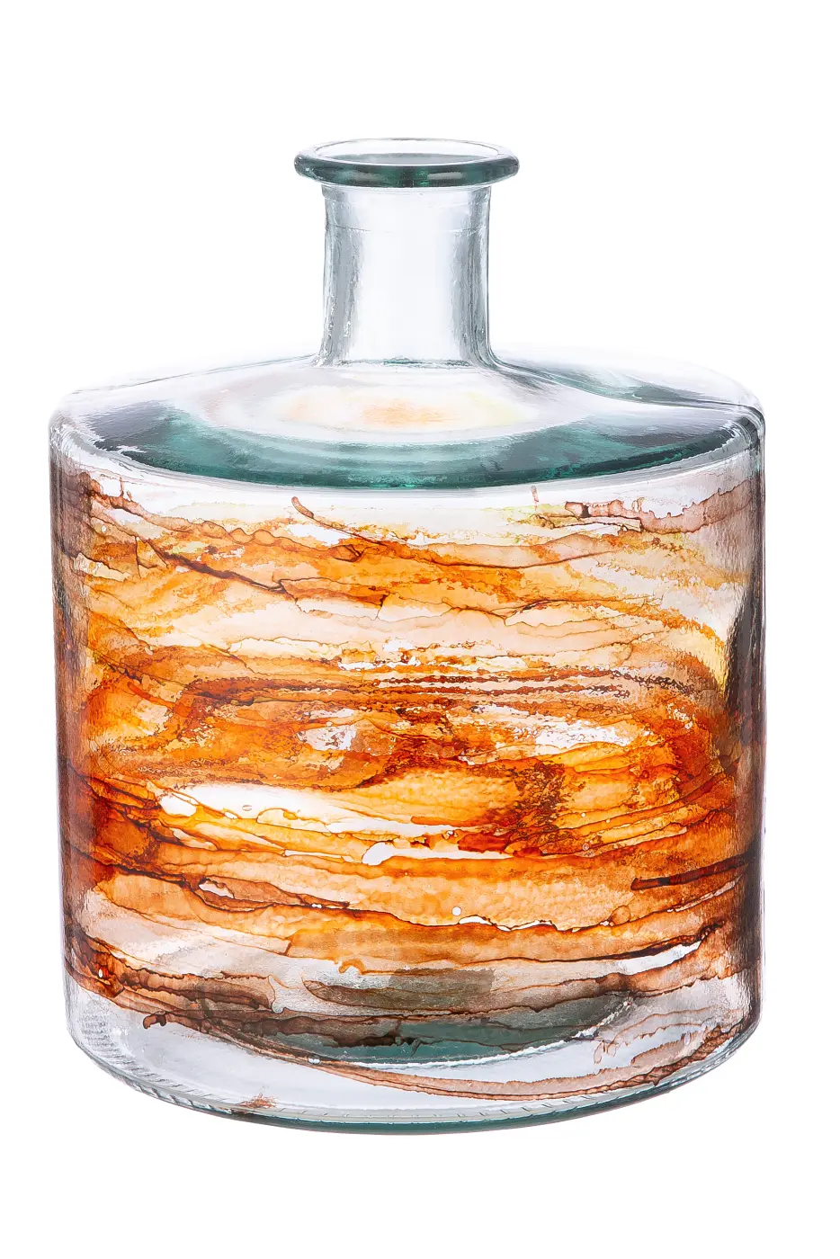 Gilde Vase/Flasche "Borneo" braun H:26cm D:20,5cm