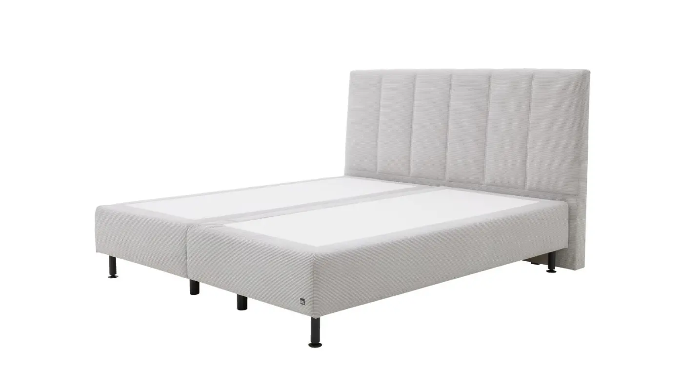 Interliving  Boxspringbett Serie IL 1418 LF 180 x 200 cm Feincord hellgrau