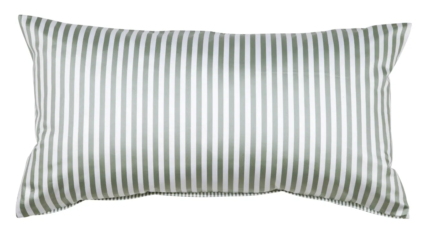 Janine Mako-Satin Kissen modernclassic salbeigrün Kiss.40x80 cm