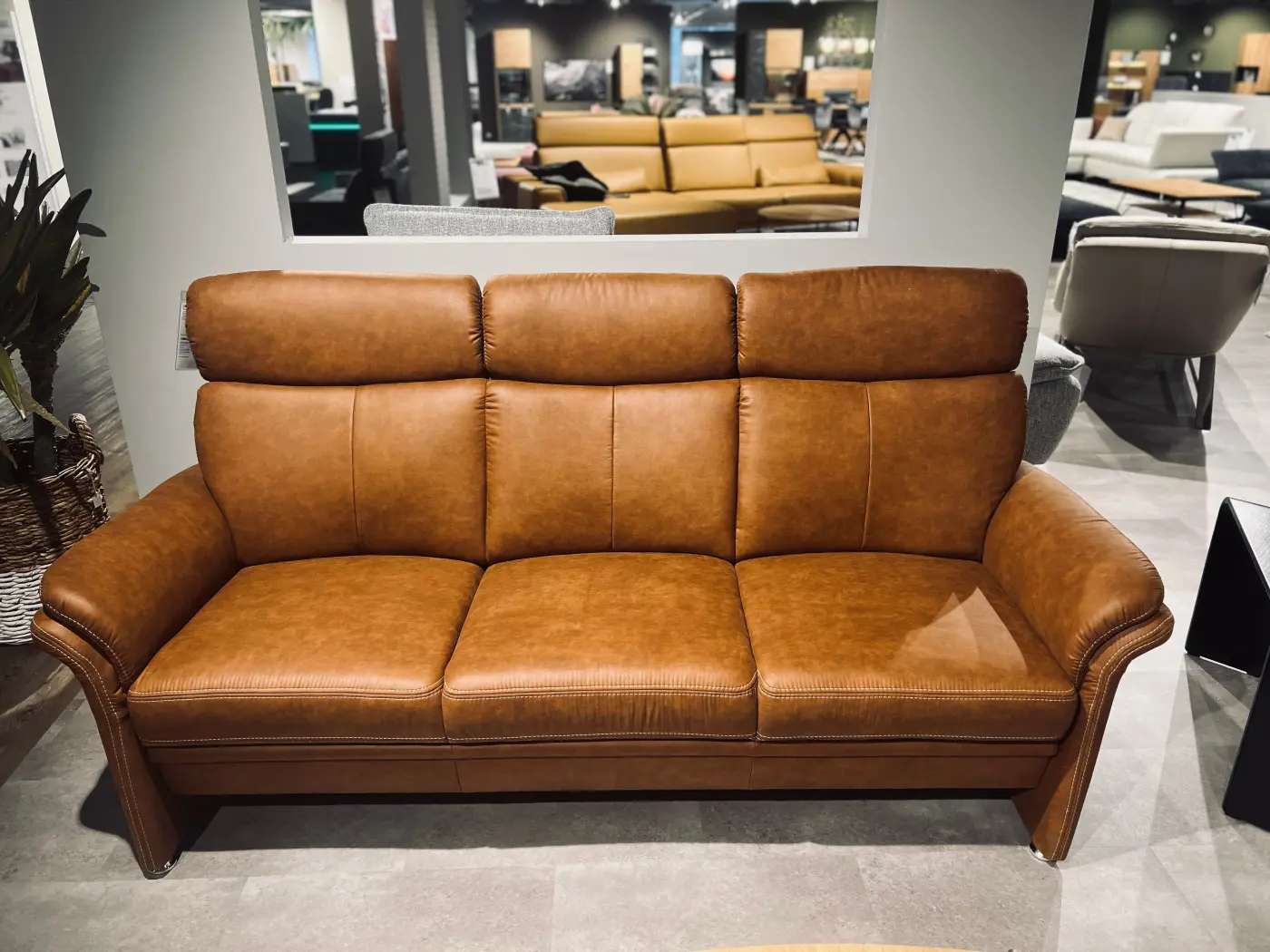 Dietsch  Sofa 3sitzig Korsika Vital Magnum cognac  ca. 210 cm breit