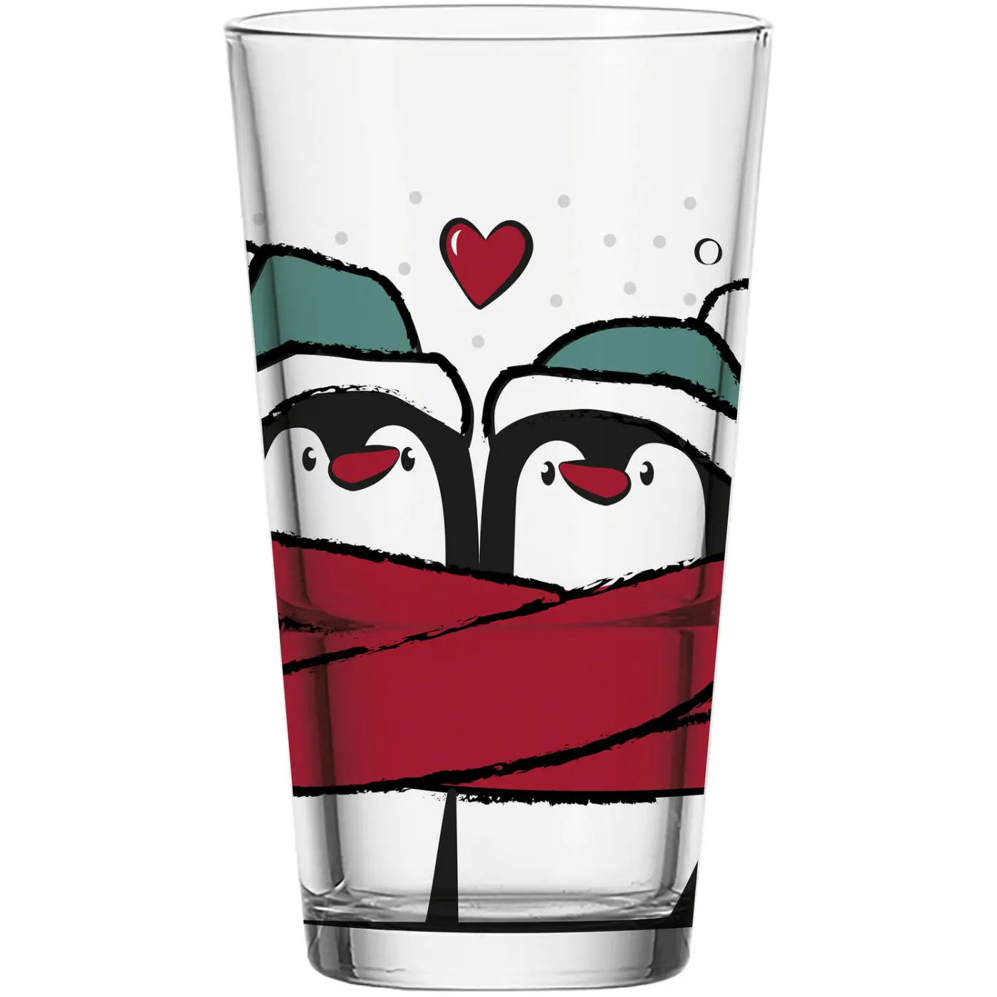 Leonardo Longdrinkbecher Pinguine SILENZIO Kalk-Natron Glas mehrfarbig