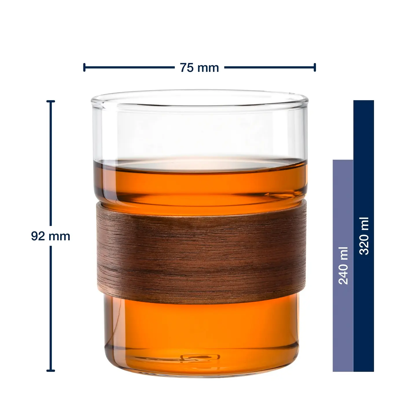 Leonardo Tasse & Becher NOVO LEGNO Materialmix mehrfarbig 10 cm 240 ml