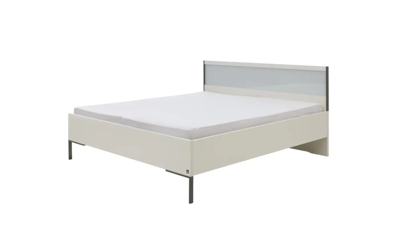 Interliving Schlafzimmer Kombination Serie 1033 weiß mit Glaseinlage mit Zubehör