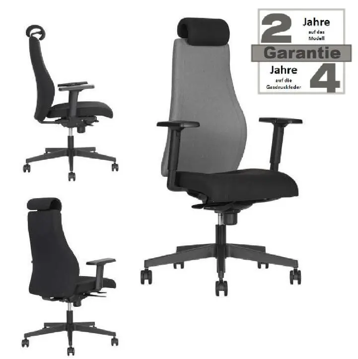 Nowy Styl Chefsessel Viden anthrazit/schwarz
