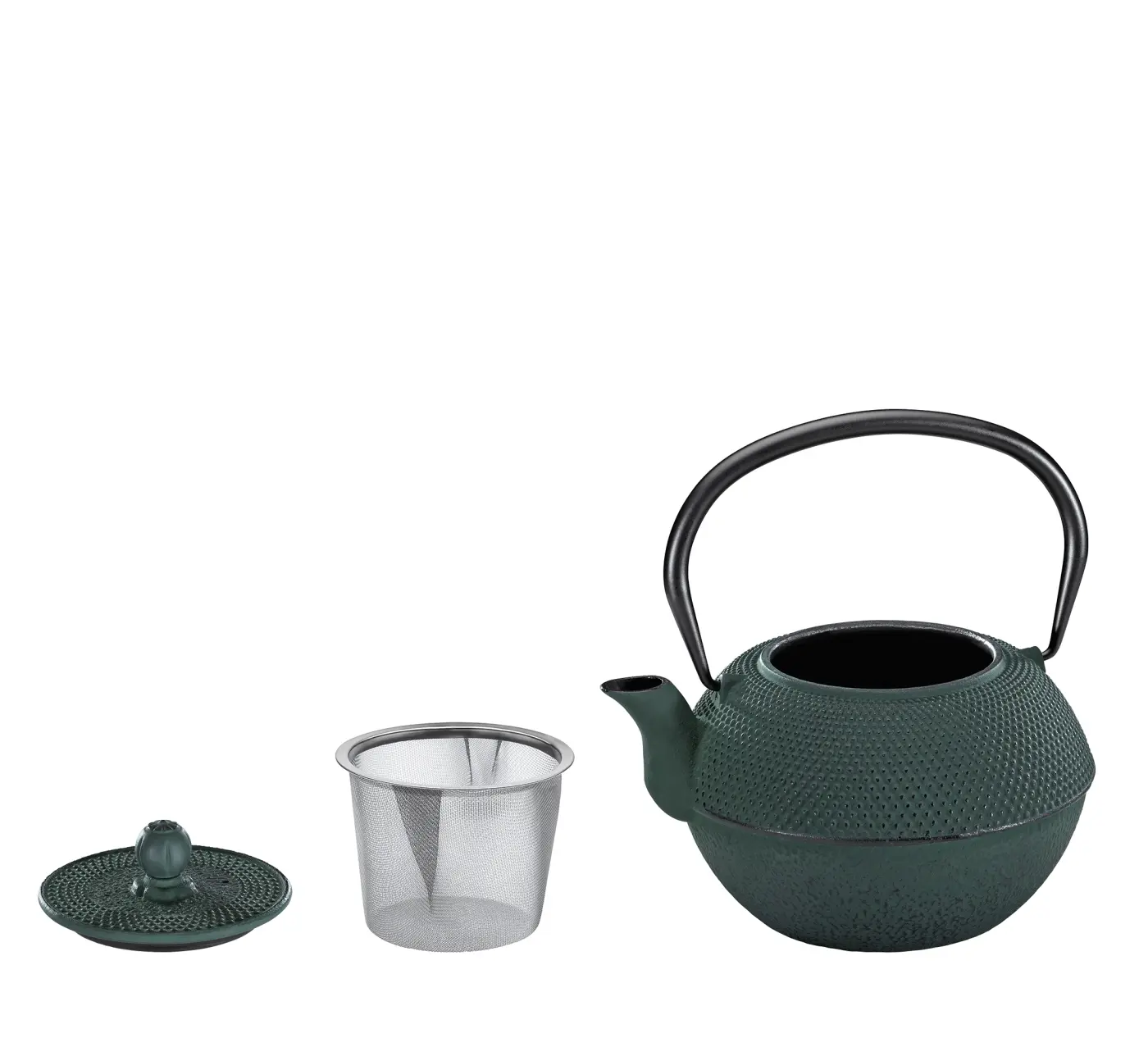 Küchenprofi TEA Teeekanne mit Filter Gusseisen grün