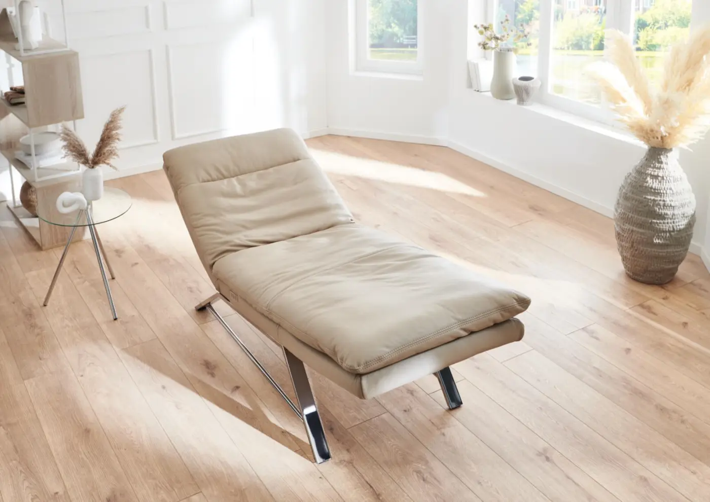 Willi Schillig Relaxliege 47000 - daily dreams Leder uni  stone 