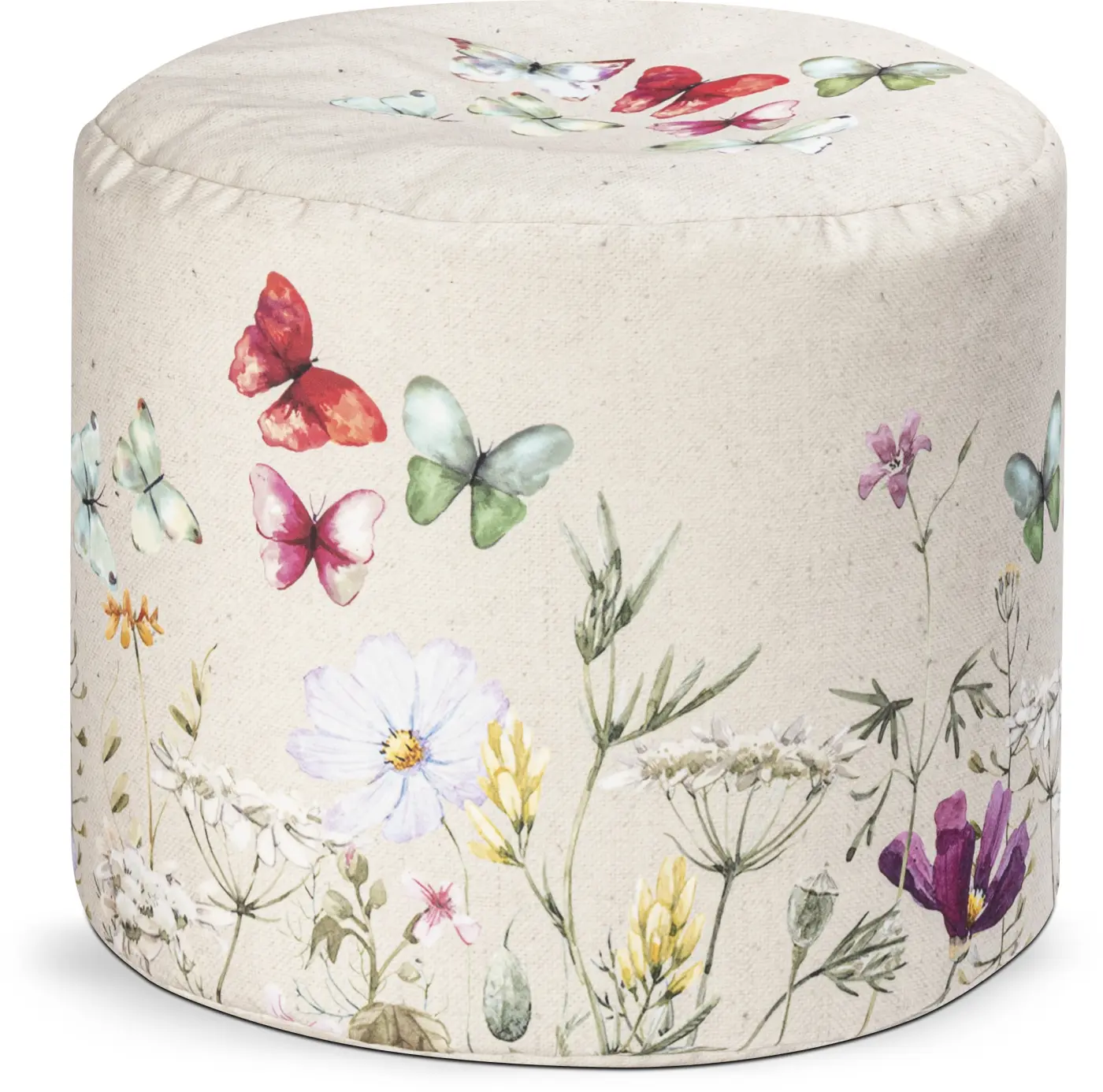MAGMA Heimtex  Sitzhocker BLUMENWIESE bunt ca. 50x40cm rund