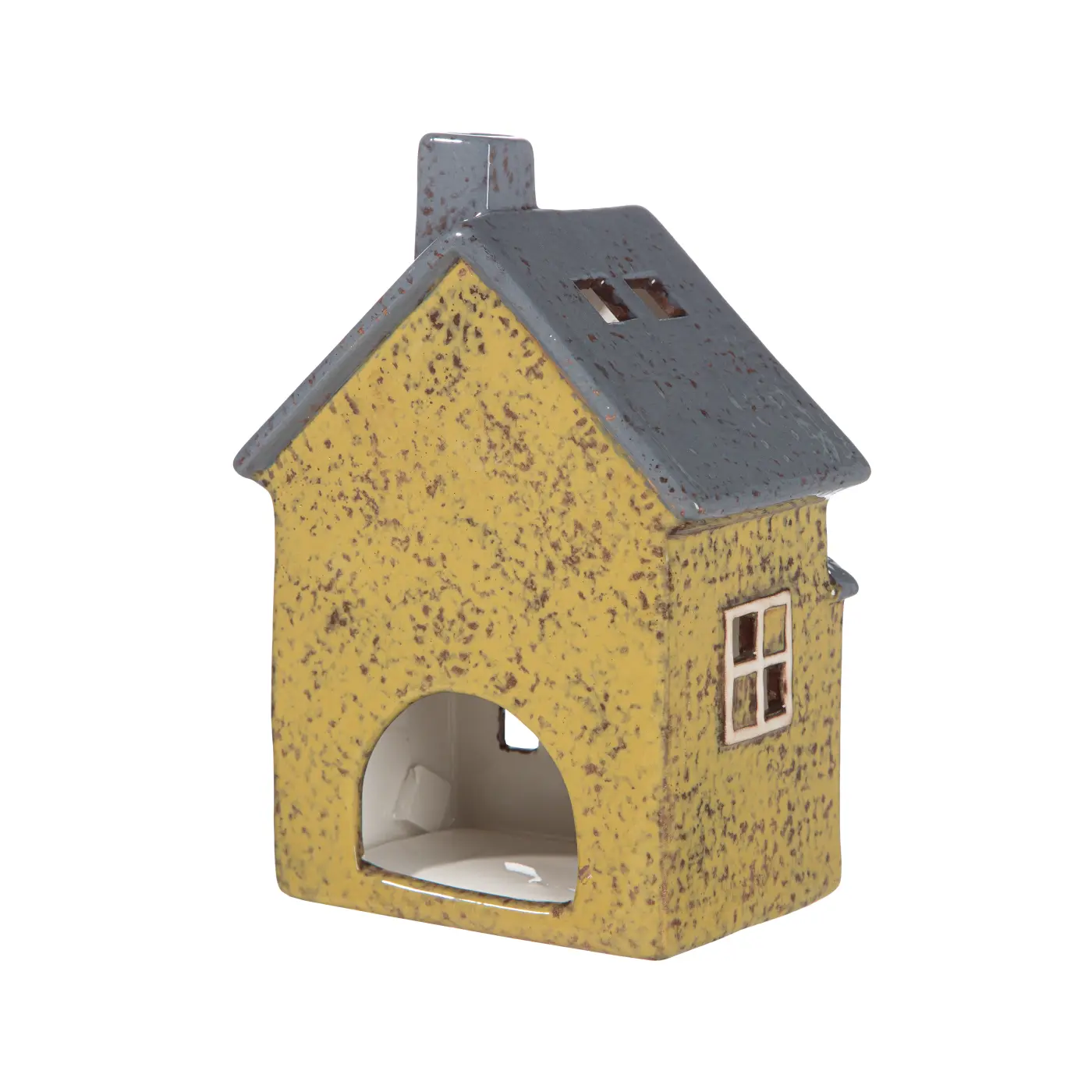 Gilde Windlicht Haus "Verdo" Keramik grün