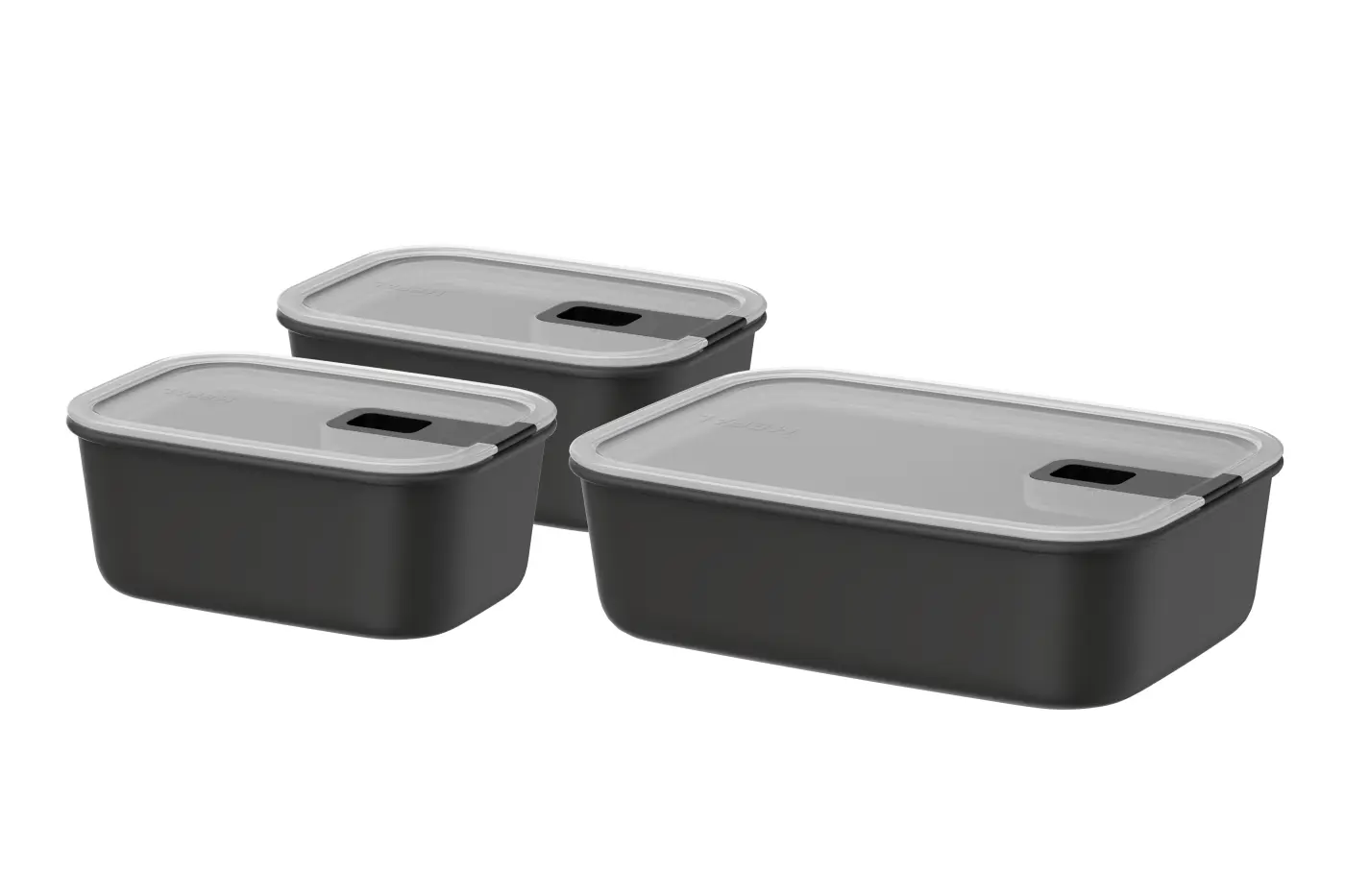 Mepal Set Easyclip 3-teilig (2x 700 ml+1500 Ml) - Nordic Black