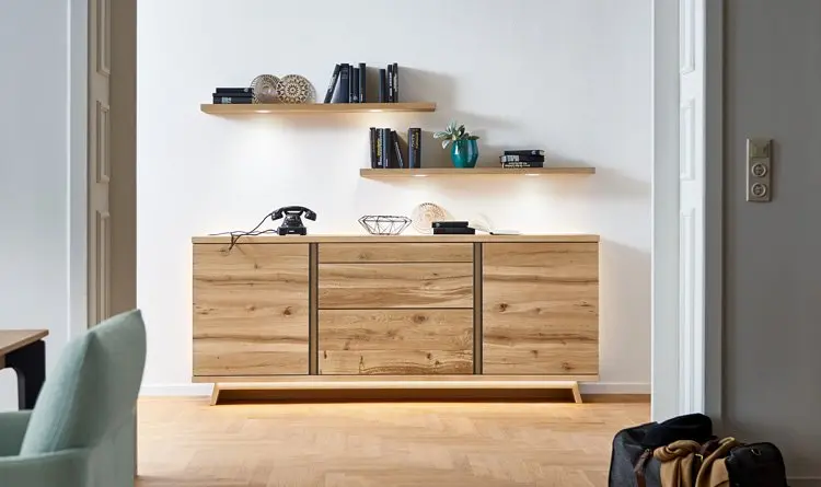 Venjakob Barola Sideboard mit Zubehör Eiche rustico 206 x 77 x 43 cm