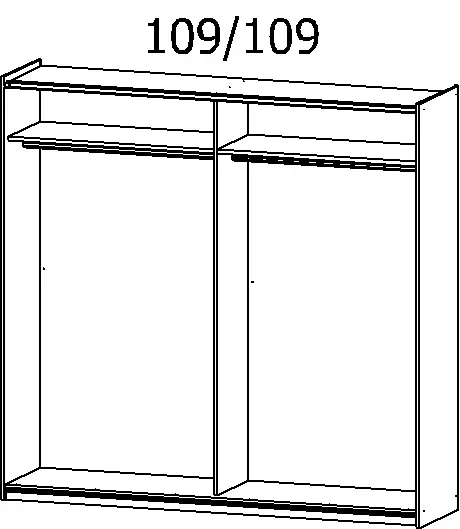 Rauch  Schwebetürenschrank Pinto Eiche Artisan  NB  ca. 218 x 59 x 210 cm