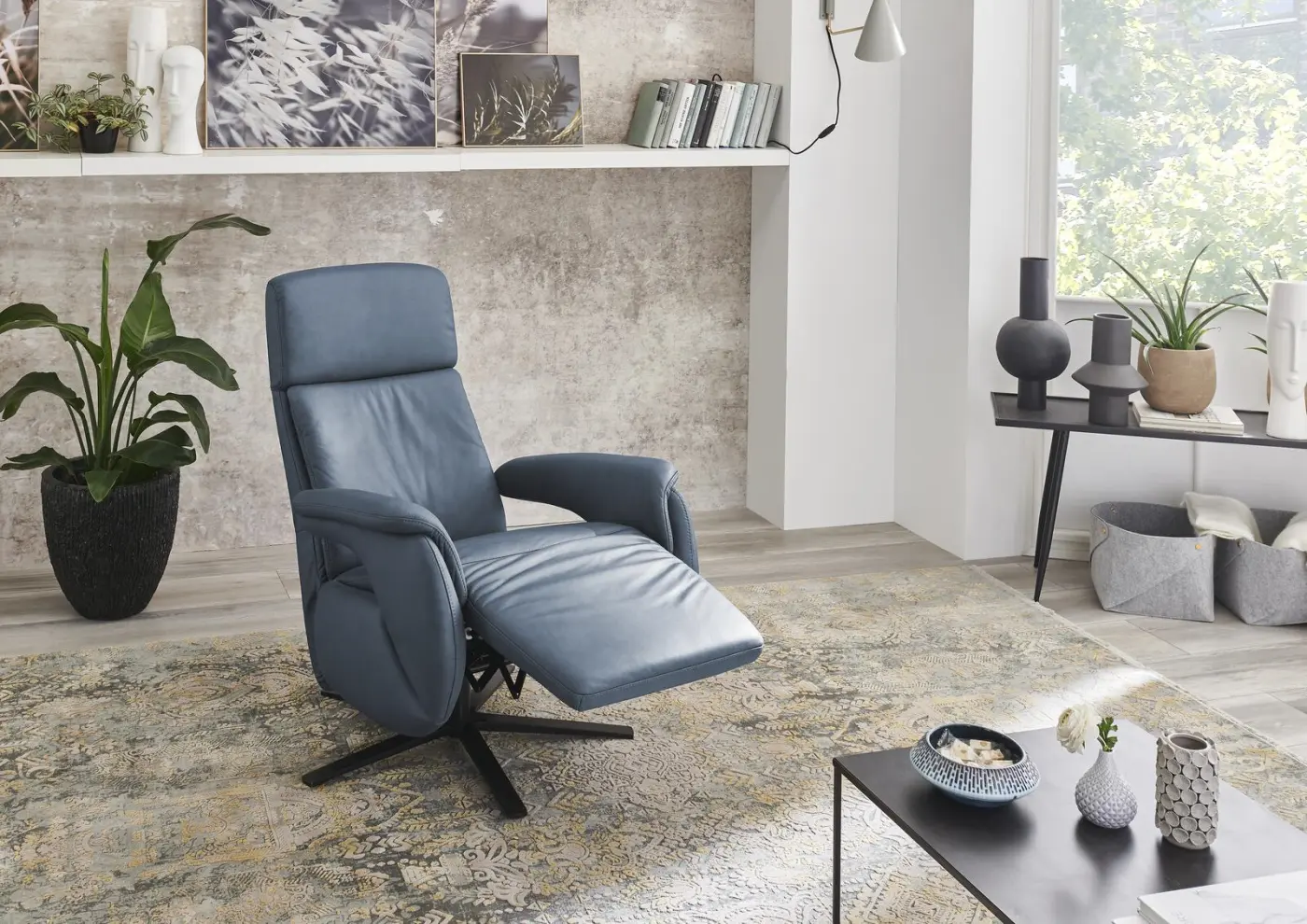 Polsteria  Relaxsessel  Relaxa 6.0 Plus SmartLine Leder grey 