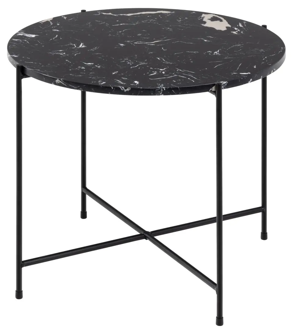 Actona  Ecktisch Avila schwarz marmoriert 52 cm D