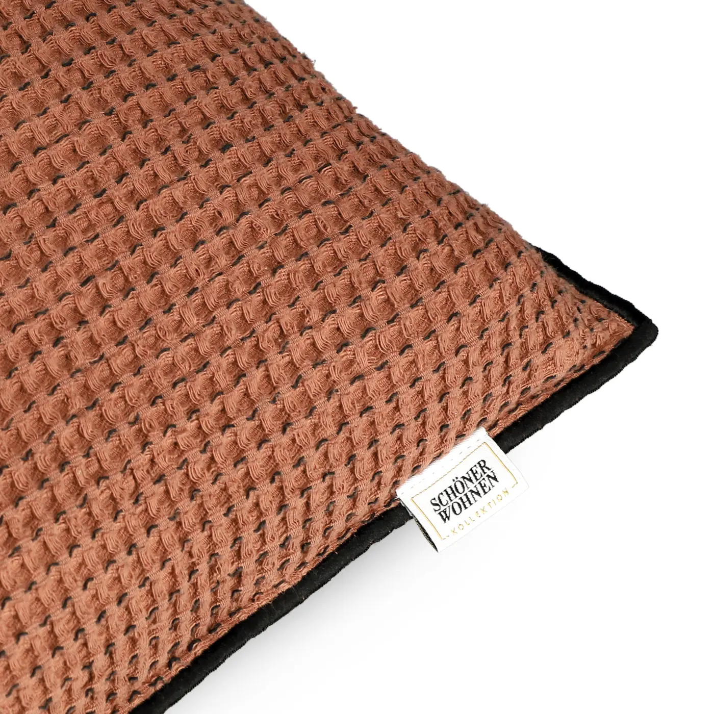 Schöner Wohnen Zierkissenhülle ohne Füllung  Waffelstruktur braun 38x38cm