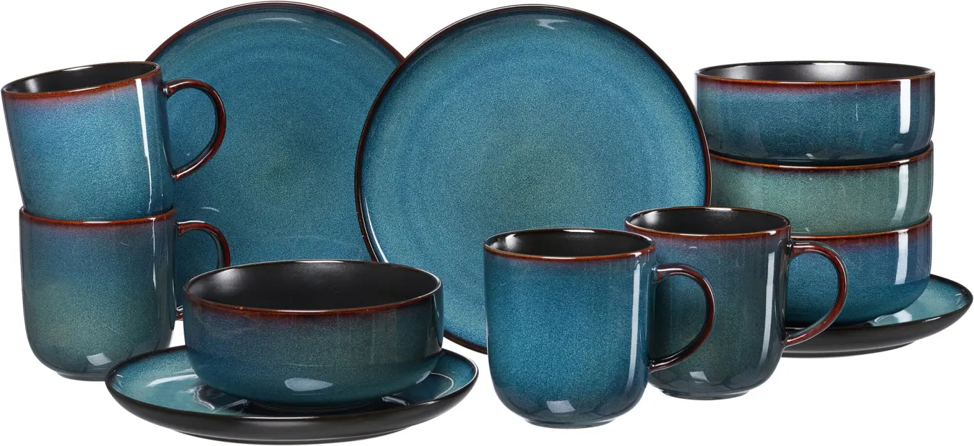 Ritzenhoff & Breker Frühstücksservice BALI 12 teilig Blau 