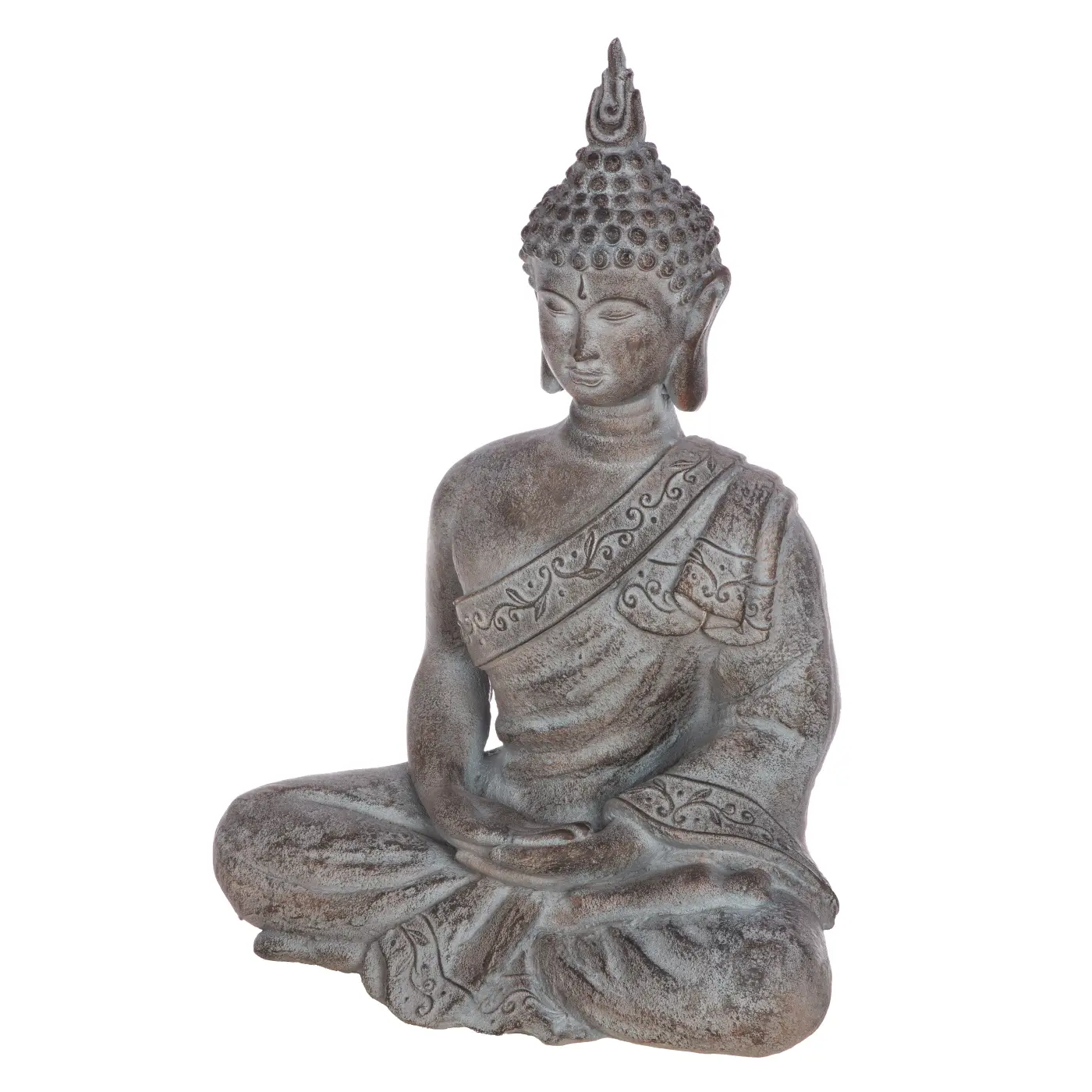 Gilde Figur "Buddha" Magnesia grau L:25cm B:48cm H:68cm