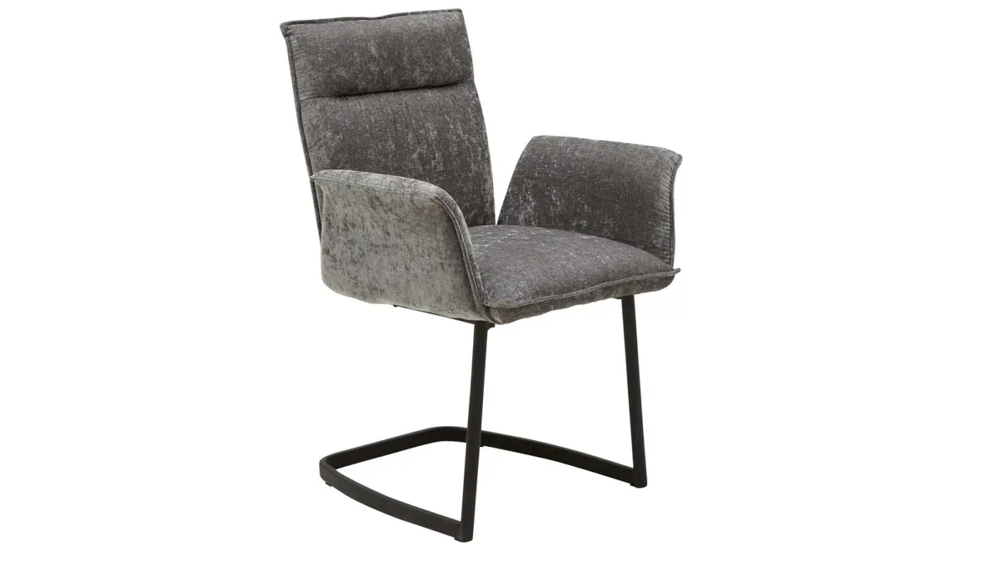 Interliving Design-Schalenstuhl mit Armlehnen Serie 5106 grau/schwarz Interliving Design-Schalenstuhl mit Armlehnen Serie 5106 grau/schwarz