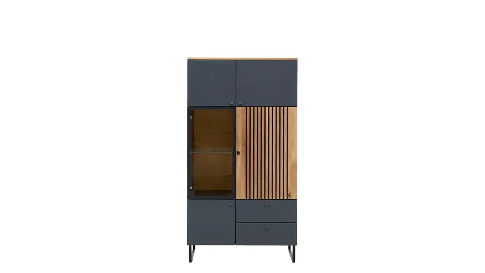 Interliving Highboard Serie 5605 quarzgrau/Charaktereiche ca. 86 x 158 x 42cm Interliving Highboard Serie 5605 quarzgrau/Charaktereiche ca. 86 x 158 x 42cm