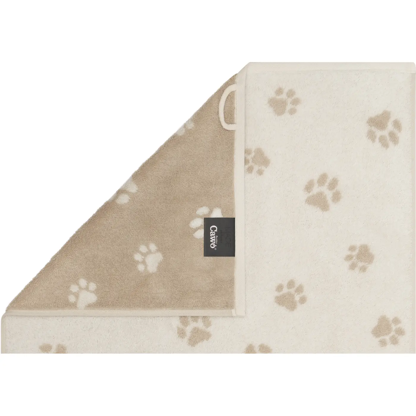 Cawoe Duschtuch We love Dog natur/beige 80/150 cm