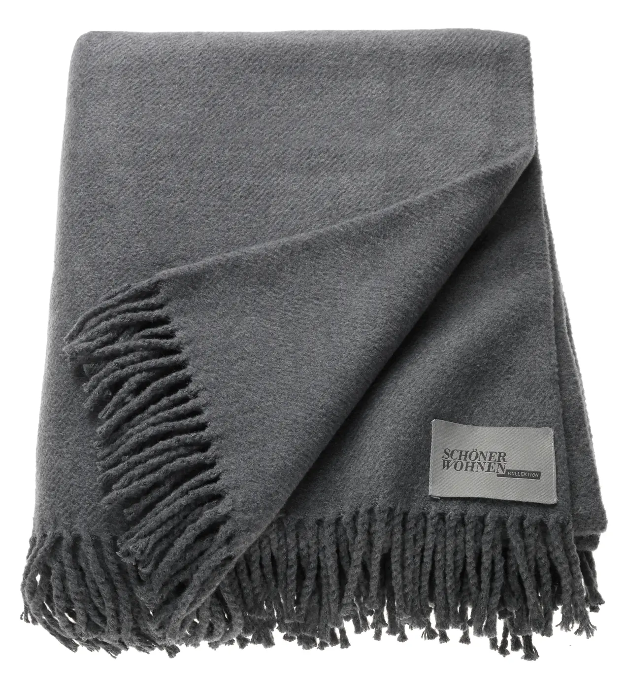 Schöner Wohnen Plaid  Unifarben grau