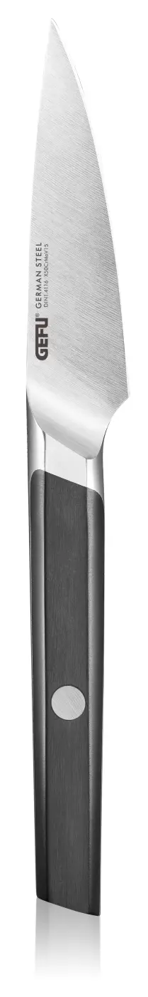 GEFU Messer-Set ACURO  3-teilig schwarz/silber deutscher Klingenstahl|Kunststoff|hochwertiger Edelstahl