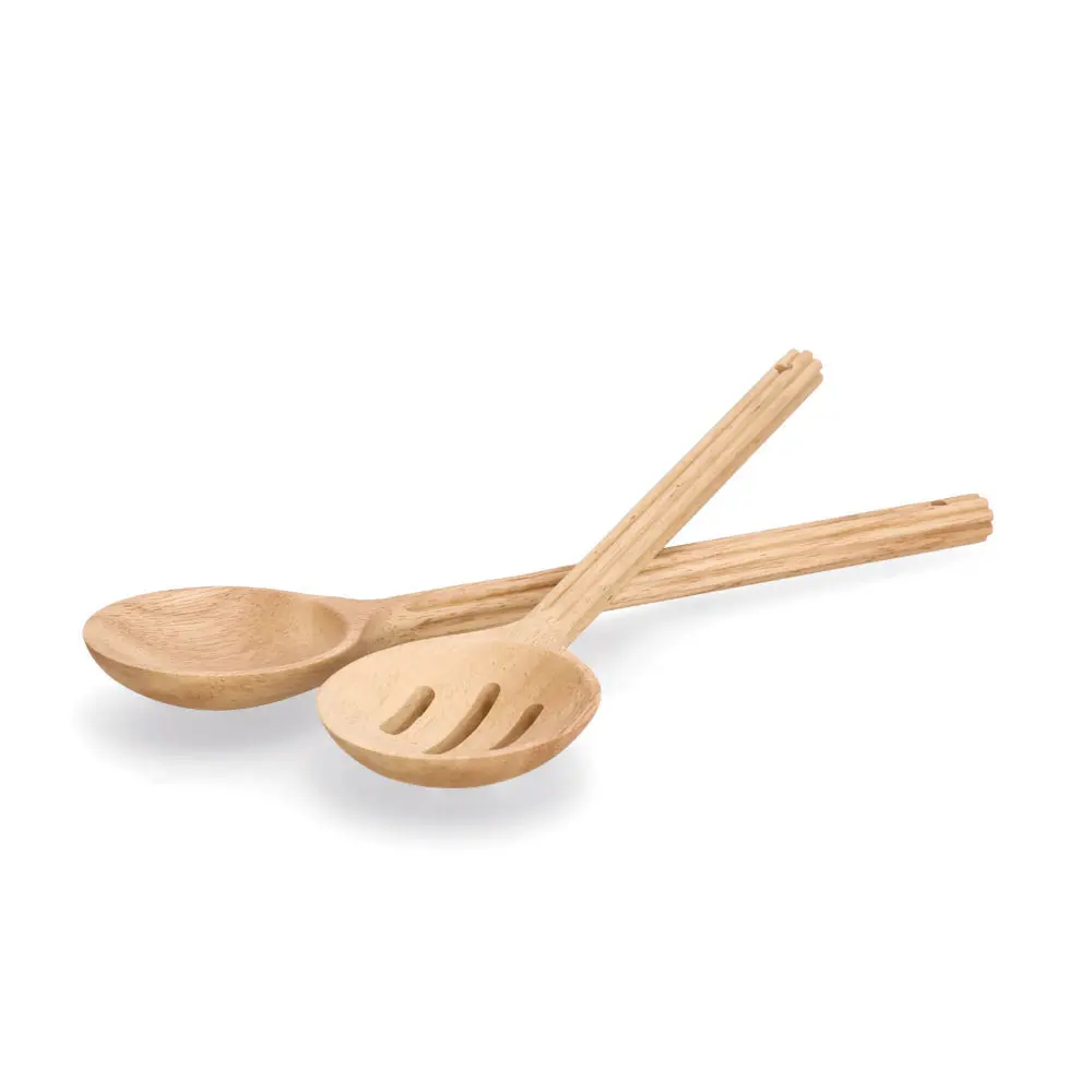 Zeller Salatbesteck-Set "Stripes" 2-tlg. Gummibaum