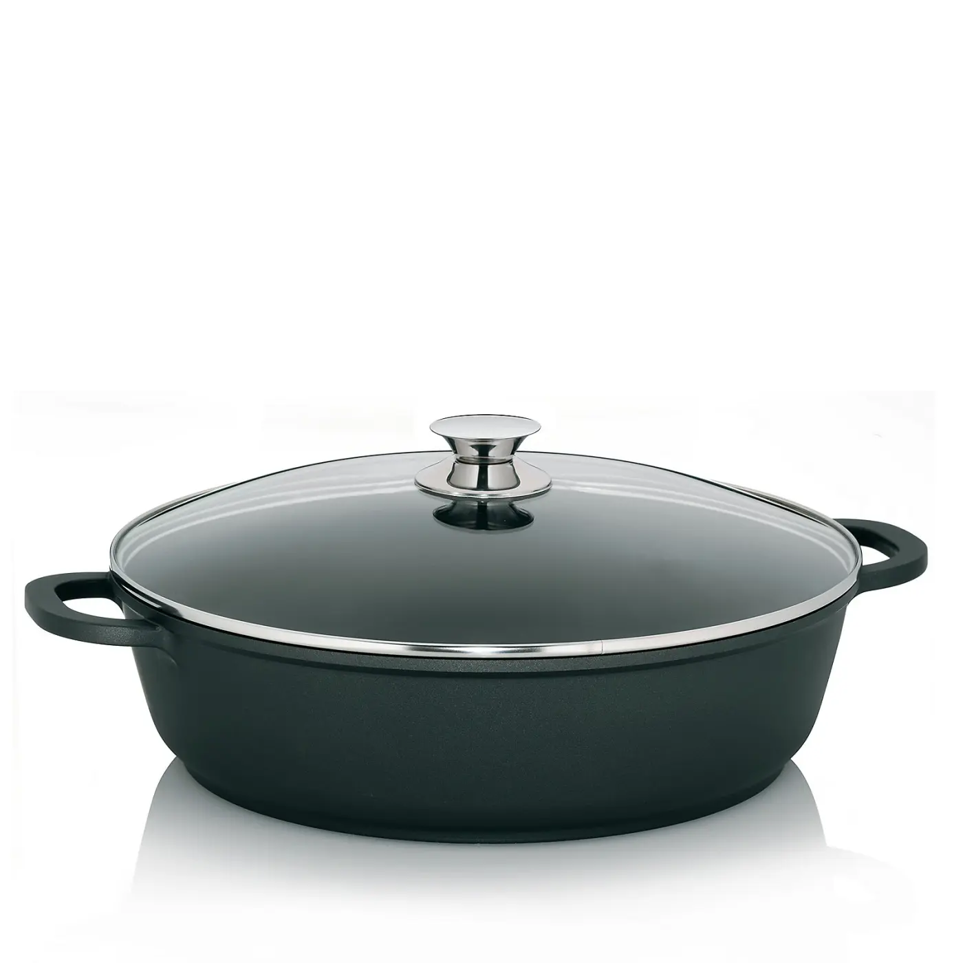 Kela Servierpfanne m.Glasdeckel, 7l Kerros Aluminium