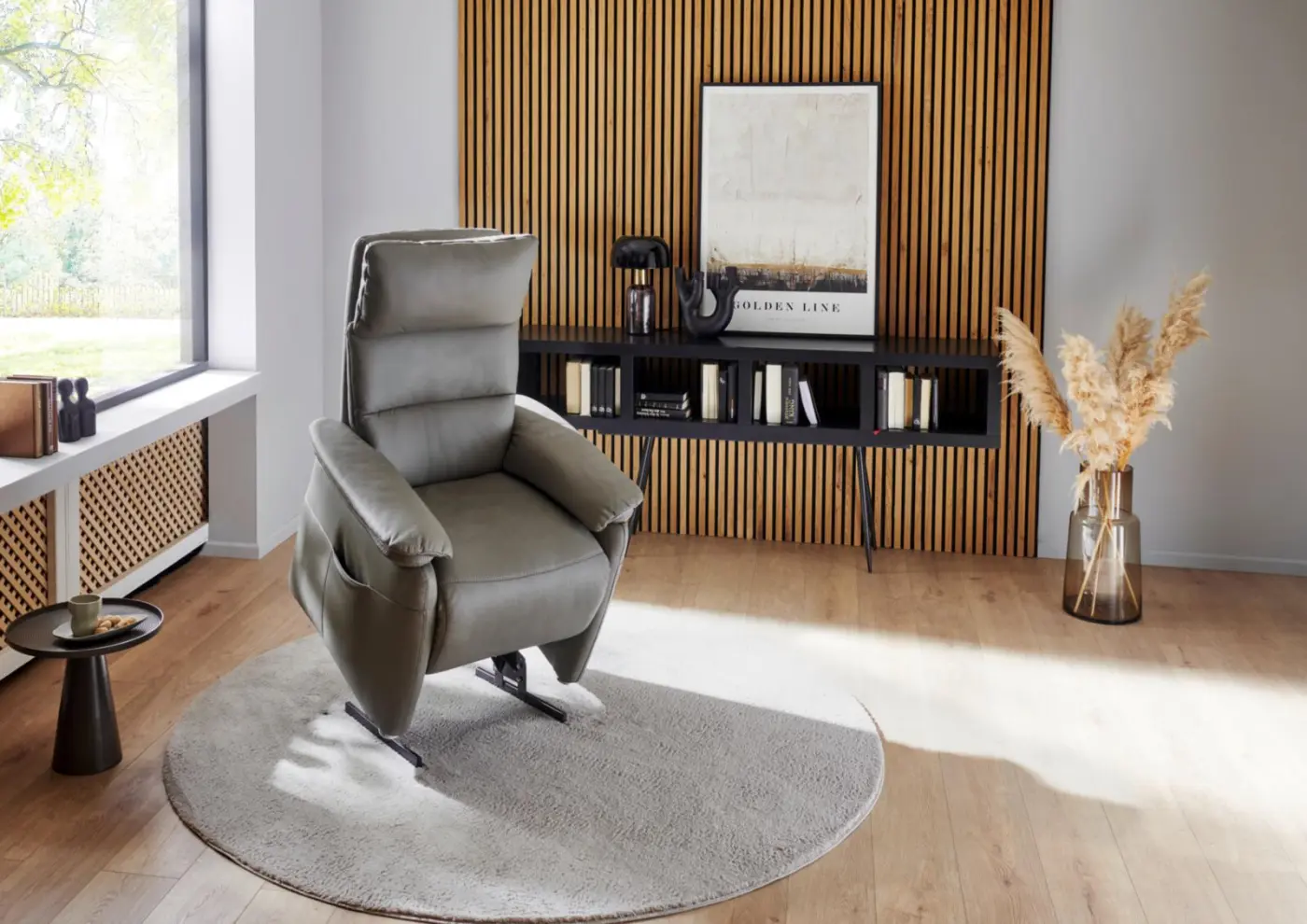 Polsteria Fernsehsessel Timeless 2.0 Comfort RelaXX 3motorisch/Herz-Waage mit Aufstehhilfe  Evita smoke 