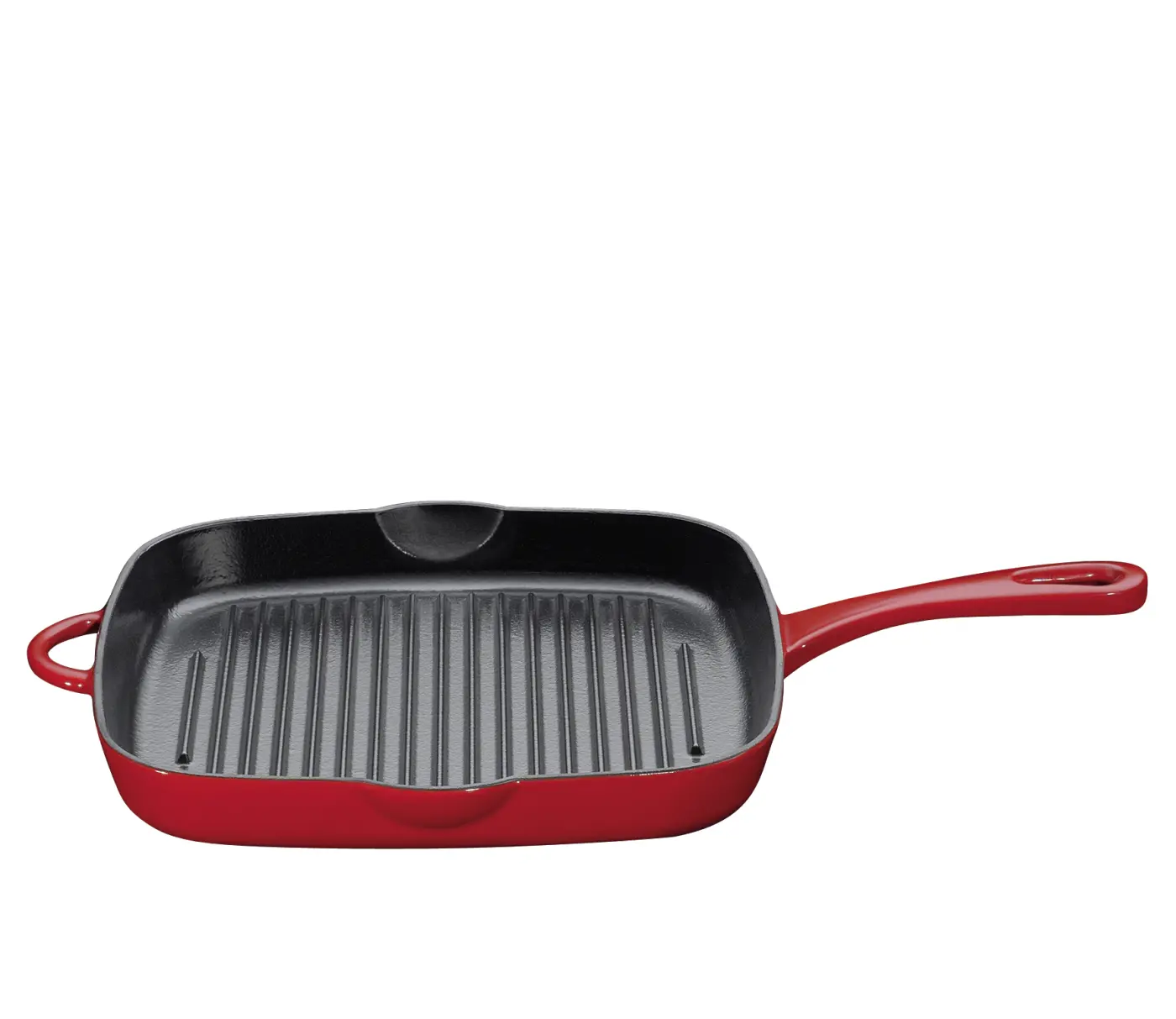Küchenprofi Grillpfanne hoch  quadratisch rot