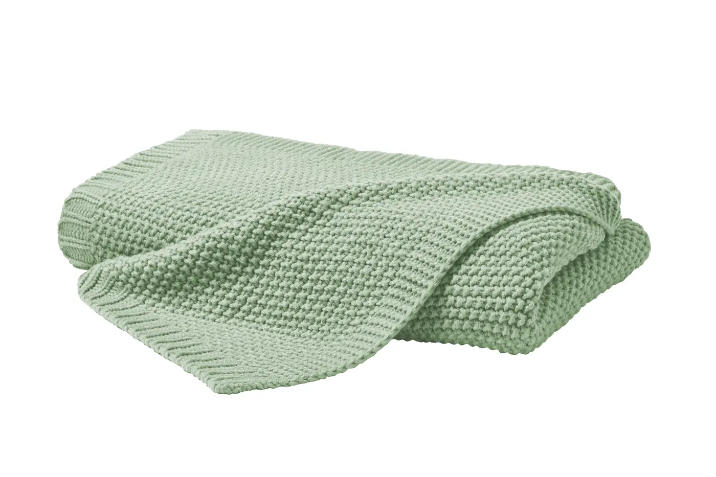 Hahn Strickdecke 130 x 170 cm  salbei