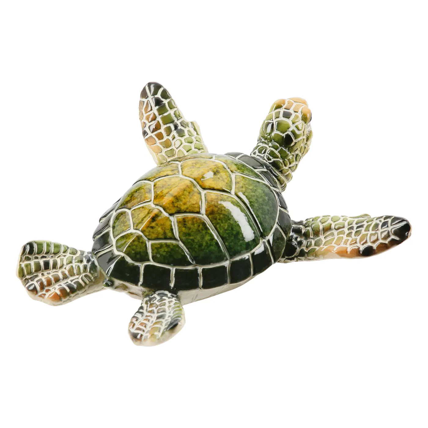 Gilde Handwerk Schildkröte Laureen Poly grün 10cm