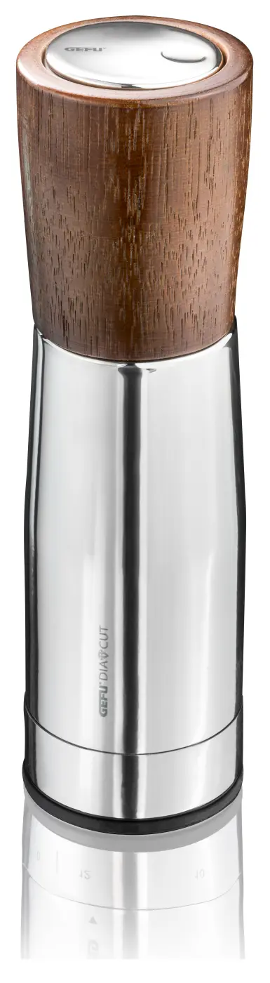 GEFU Gewürzschneider SPICE-CUT schwarz/silber hochwertiger Edelstahl|Akazienholz|Kunststoff