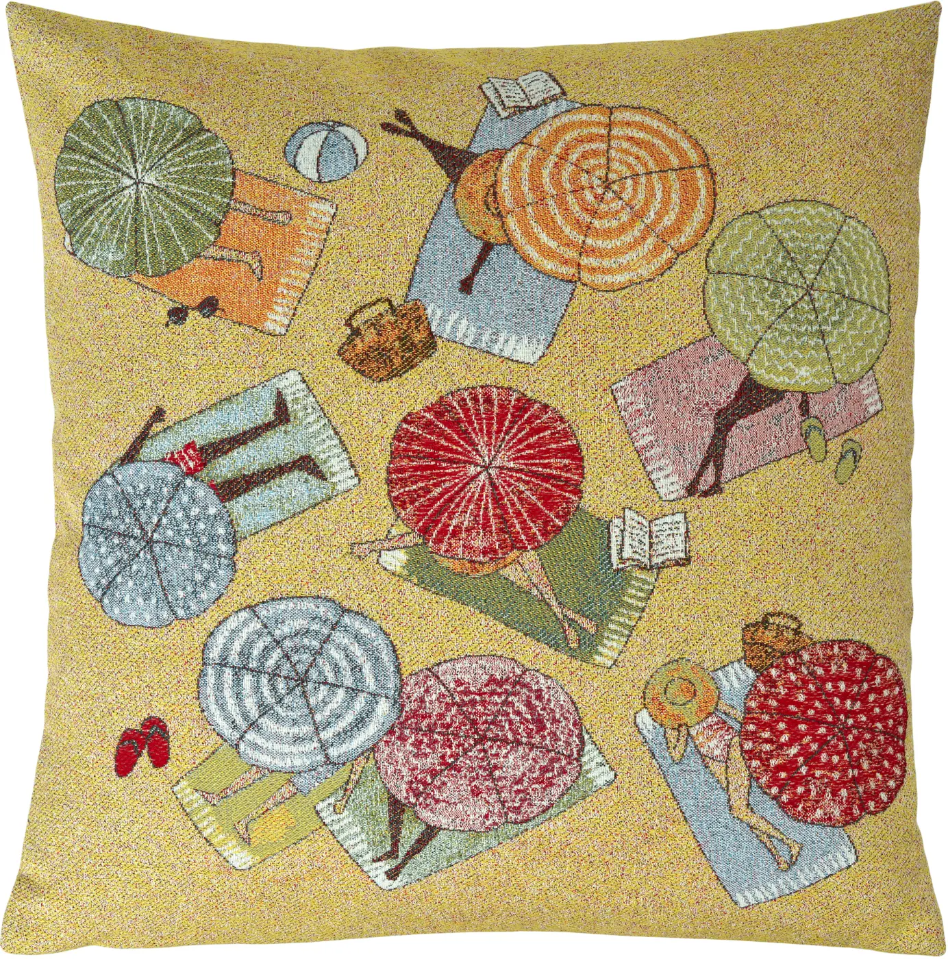 Sander Kissenhülle Sand City Beach yellow/multi colour 50x50cm
