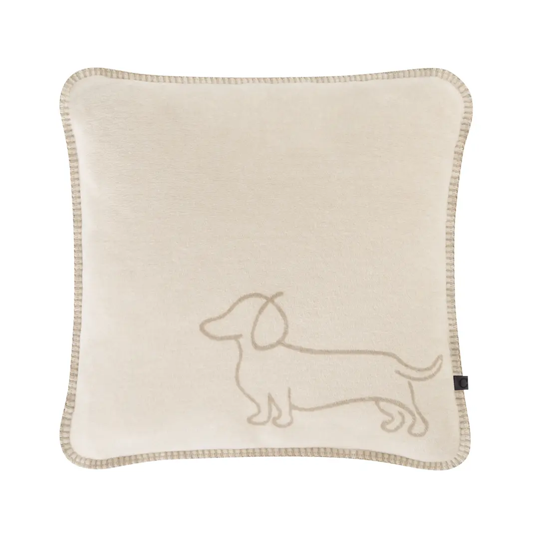 Cawö Kissen We love dogs Kissenhülle Companion natur/beige 50/50 cm