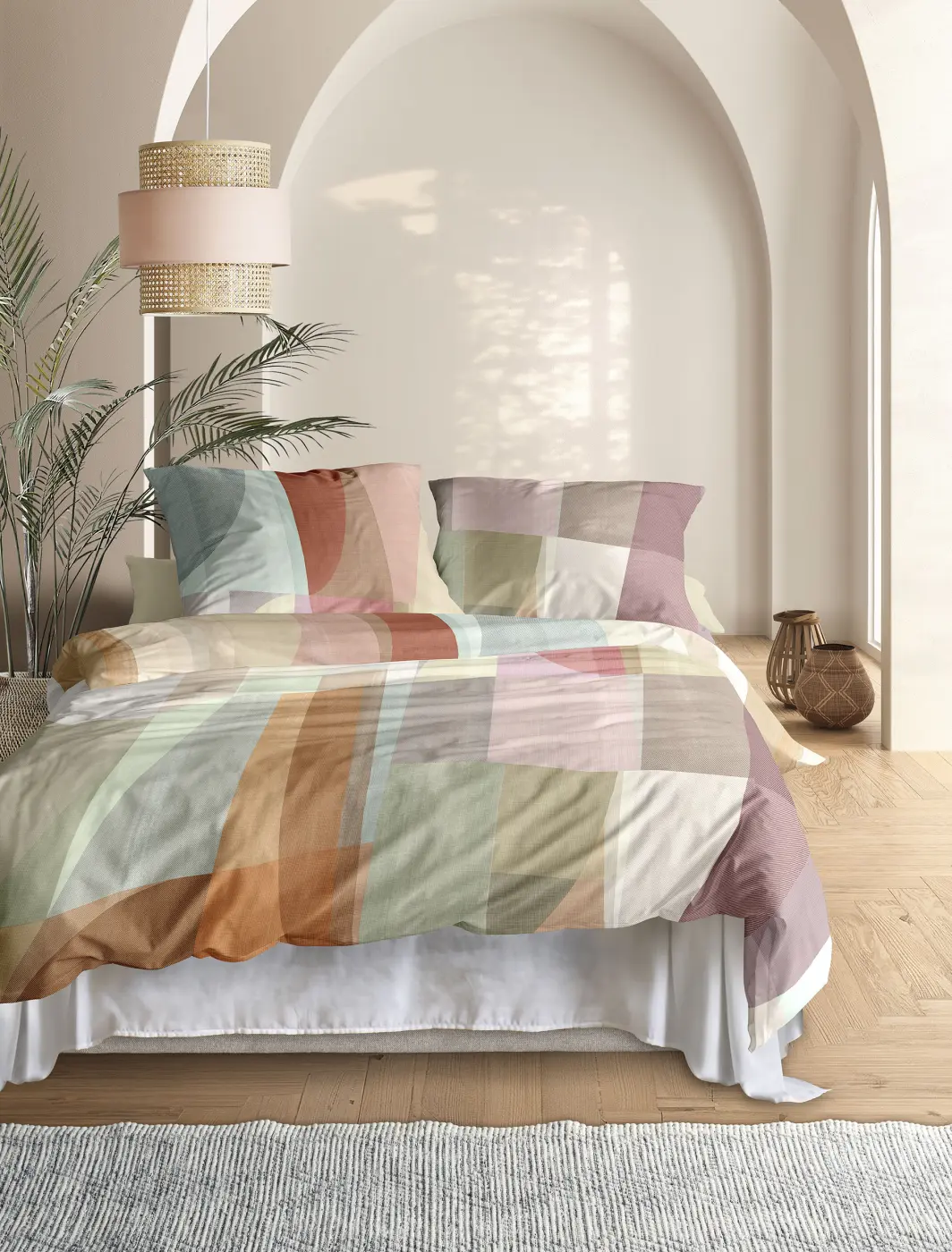 Irisette Mako-Stain Bettwäsche Wave bunt 135x200 cm