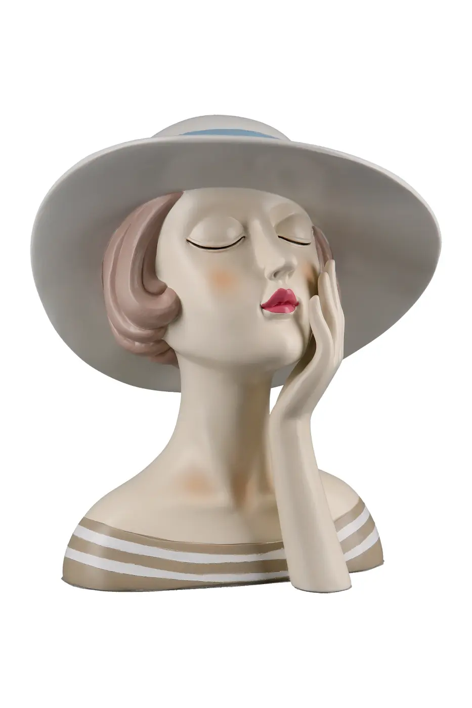 Gilde Handwerk Figur Frau creme, weiß 