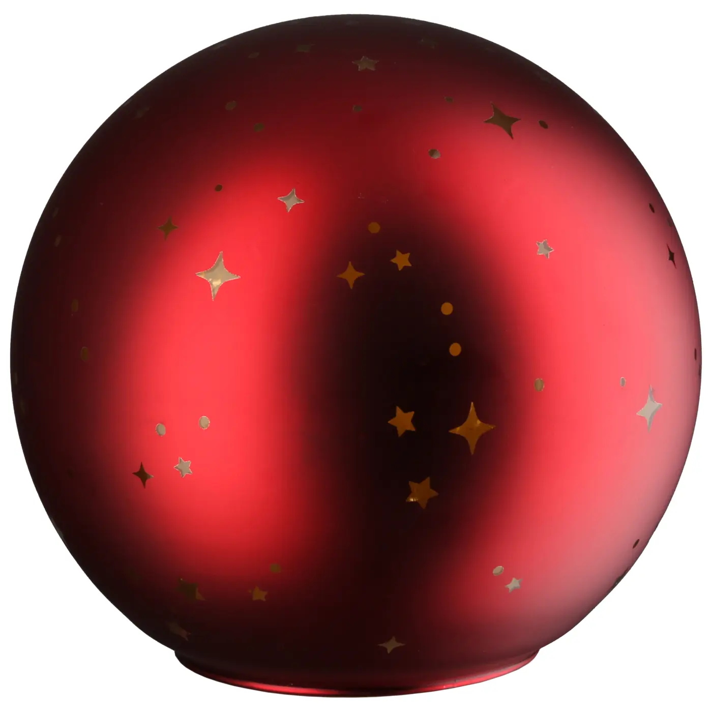 Gilde Handwerk LED-Dekokugel Cielo Glas rot D 10 cm
