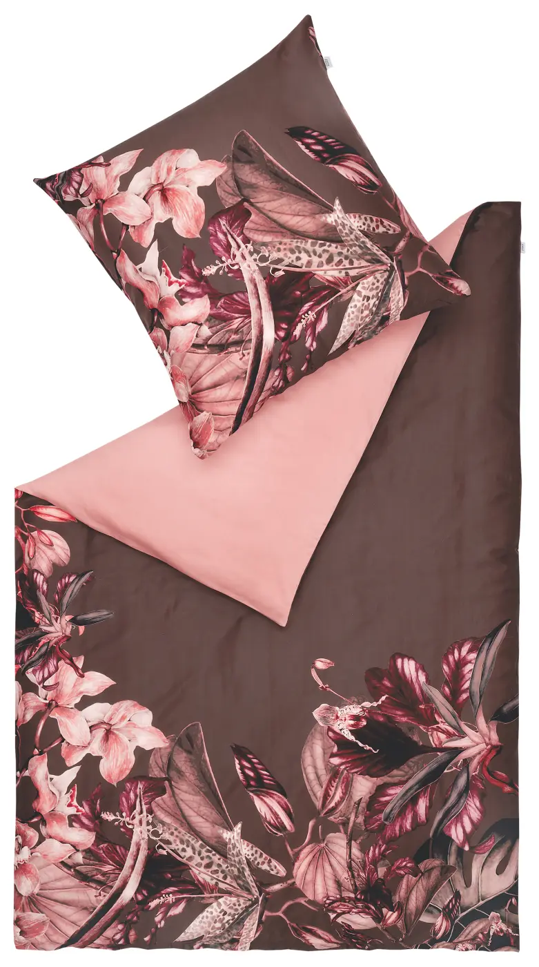 Schöner Wohnen Satinbettwäsche Amalia burgundy 135 x 200 cm