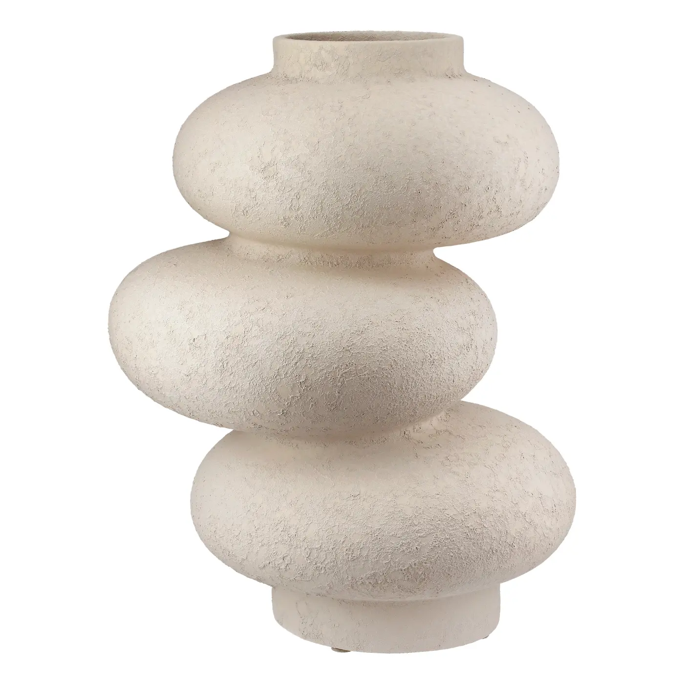 Gilde Handwerk Vase Steindaube Stone hellgrau 21 cm hoch