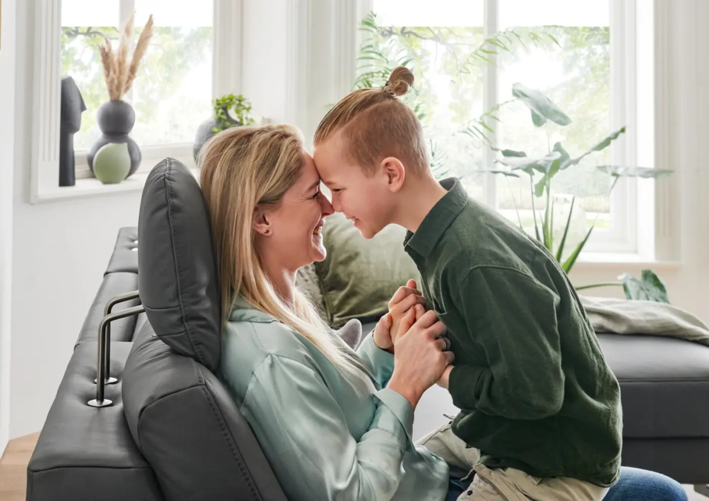 Polinova Polstergruppe  MM-PN1200 mit Funktionen Leder anthrazit ca. 285 x 172 cm