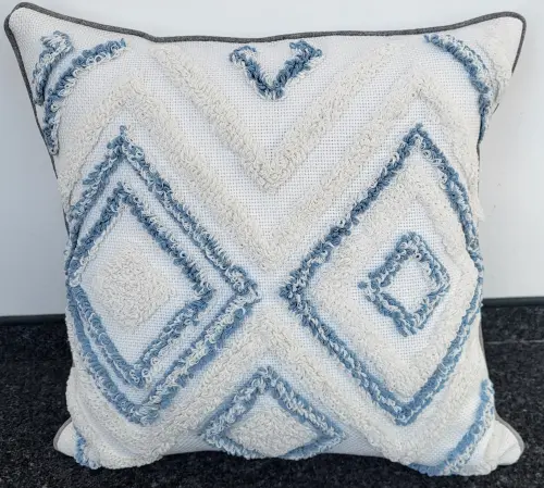 Cosima  Kissenhülle Letty blau-weiß 45 x 45 cm