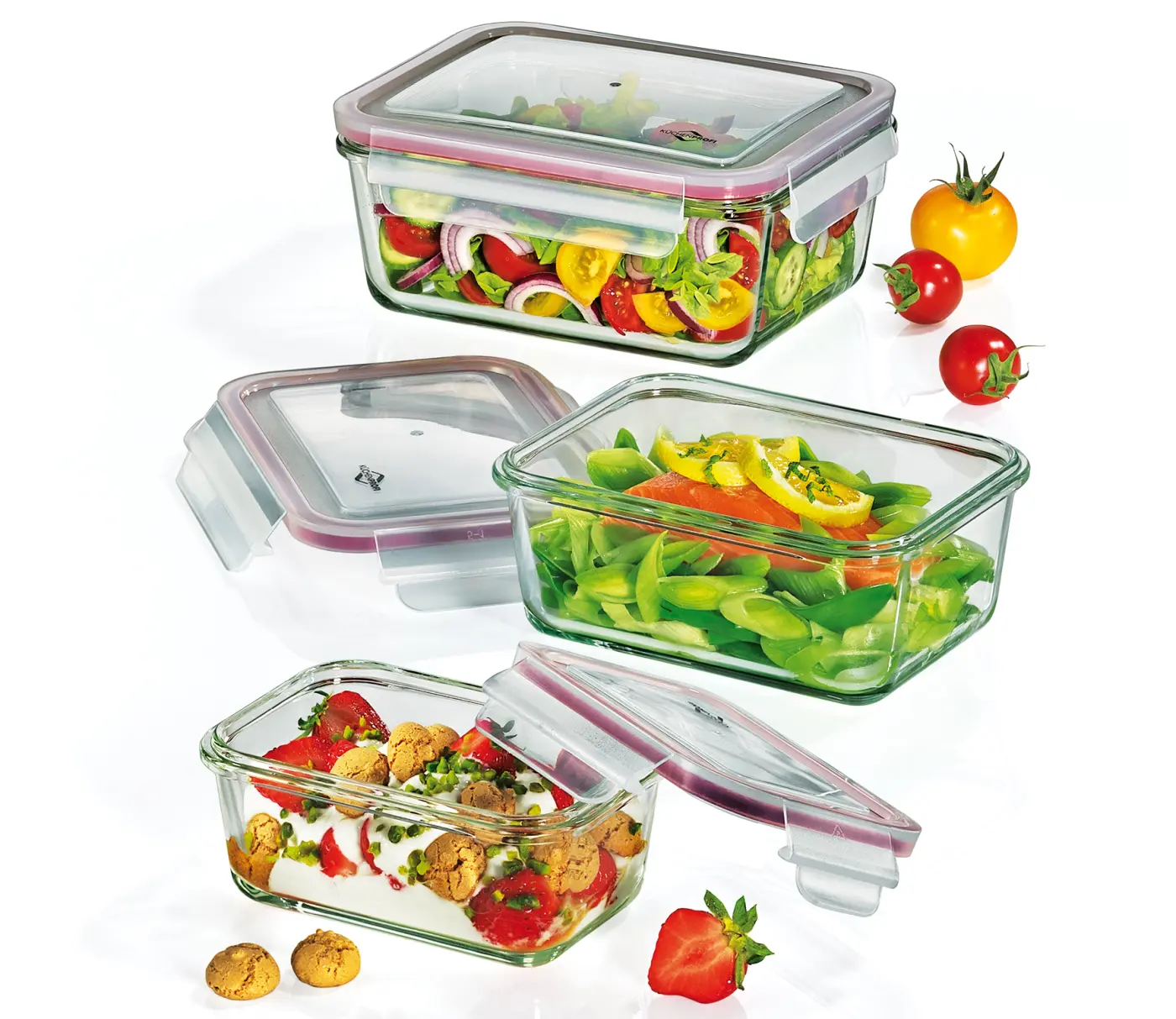 Küchenprofi  Vorratsdosen-Set Lunchbox Glas, Kunststoff