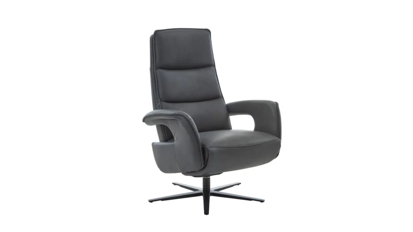 Hukla  Relaxsessel Serie CM-HU1202 Leder  schiefer Körperdruck mit Starthilfe(Hukla  Relaxsessel CM-HU1202 Cloudy / Cloudy schiefer)