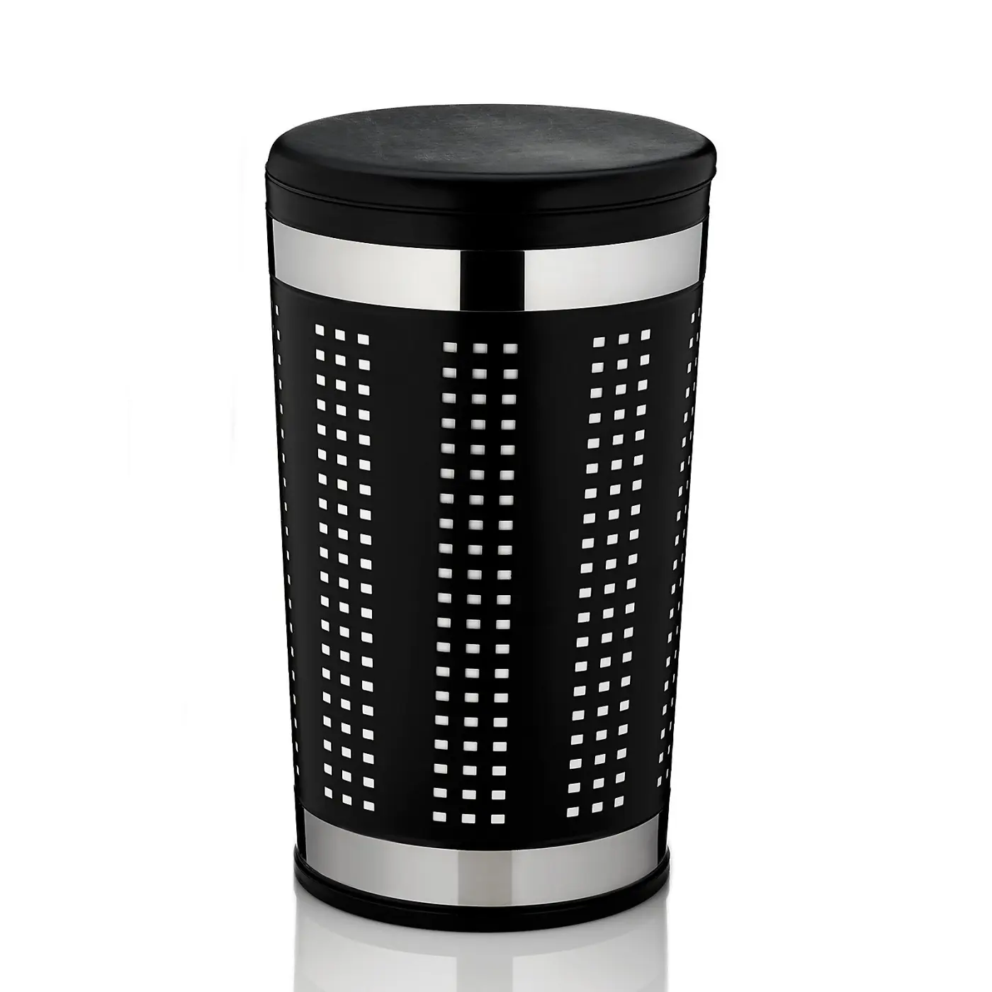 Kela Sitz-Wäschebox Sevilla Metall schwarz 60,5cm 35cmØ