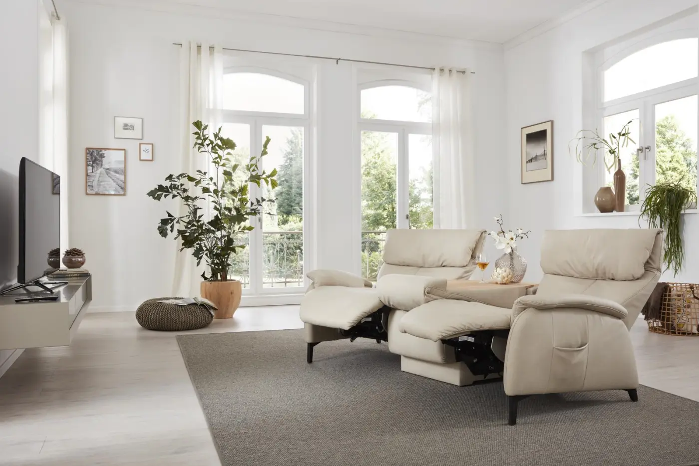 Himolla  Cumuly Trapezsofa 4867 Leder  kliff ca. 227 cm breit