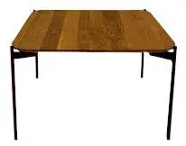 MCA Couchtische Alto Eiche massiv geölt/schwarz 60 x 60 cm
