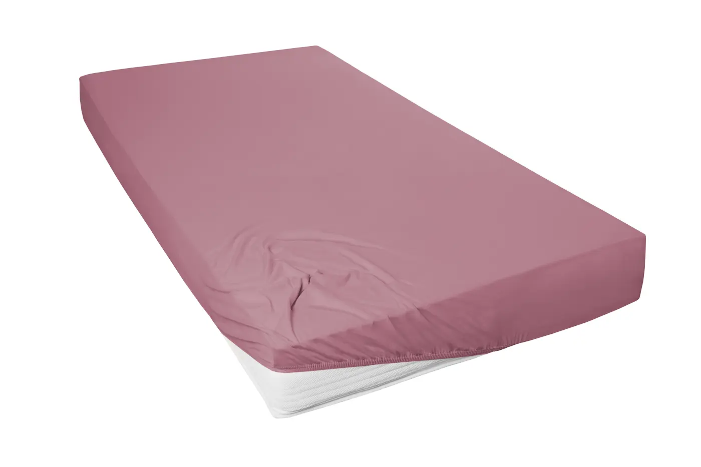 Hahn Mako-Feinjersey-Spannbetttuch rosenholz 150x200cm