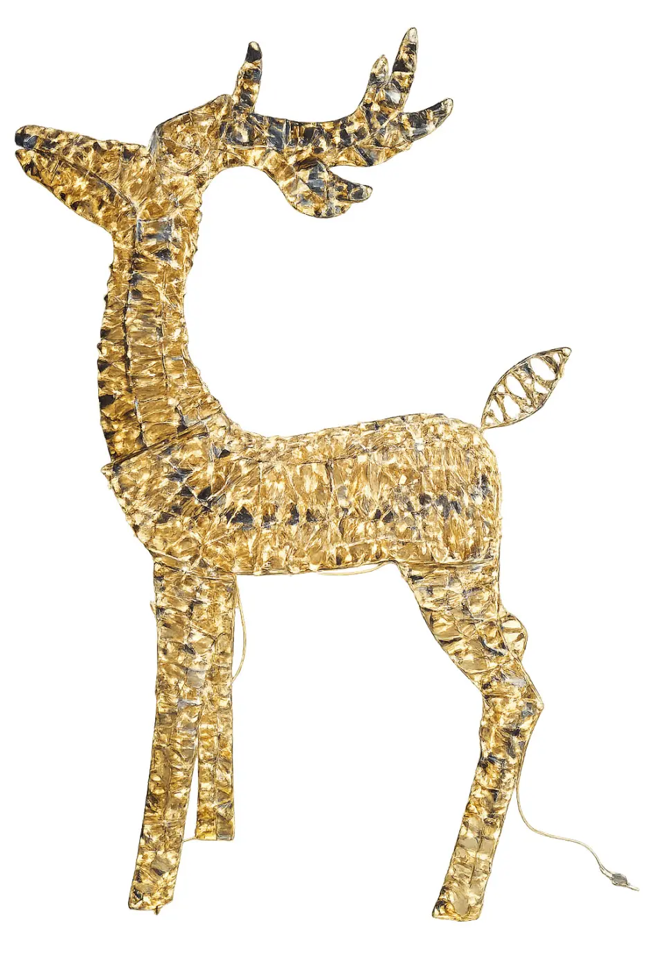 Gilde Dekoobjekt (LED) Flare goldfarben L 53 x B 23 x H 120 cm