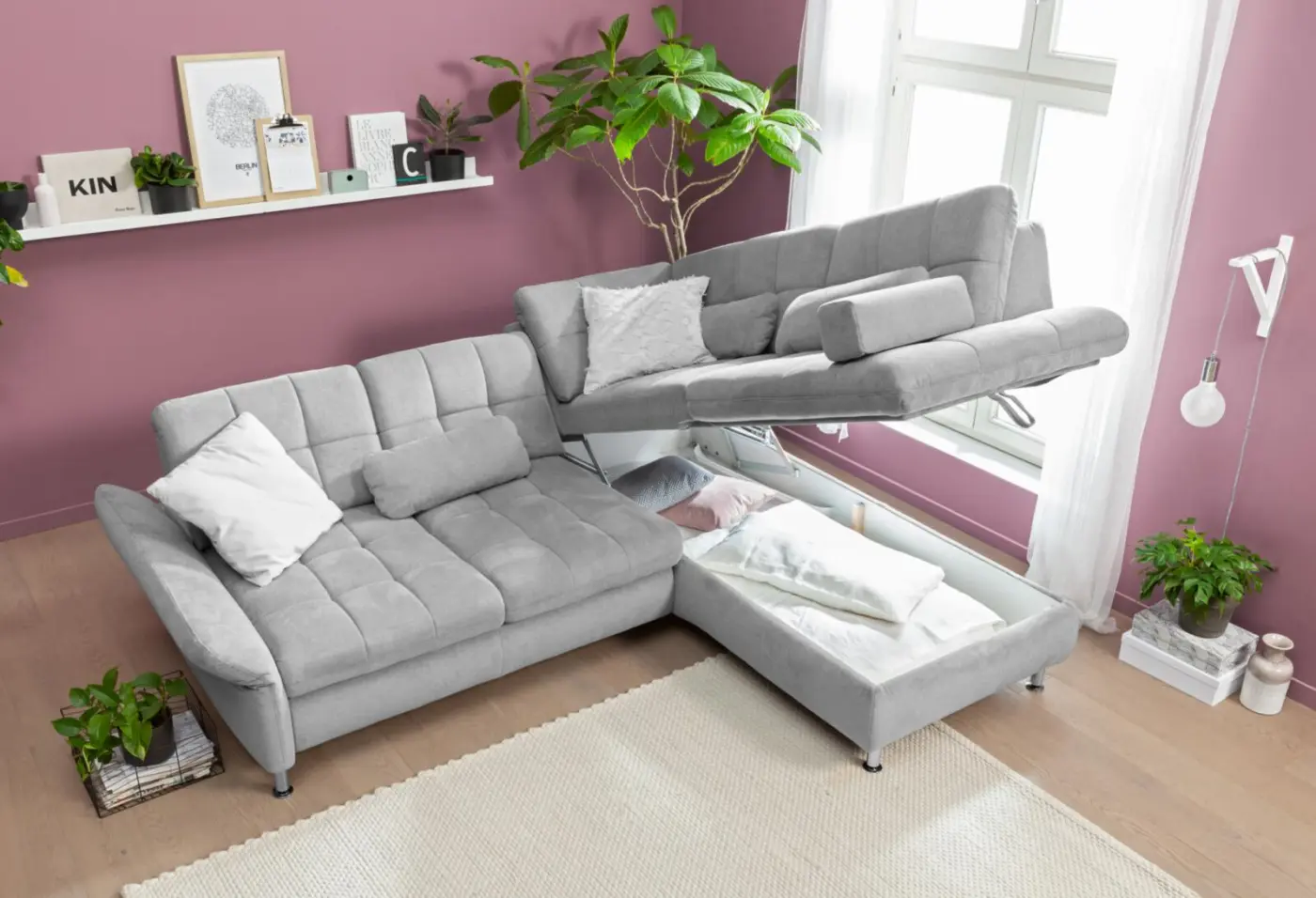 Megapol  Wohnlandschaft VS-MP1143  Cyber zinc ca. 242 x 210 cm